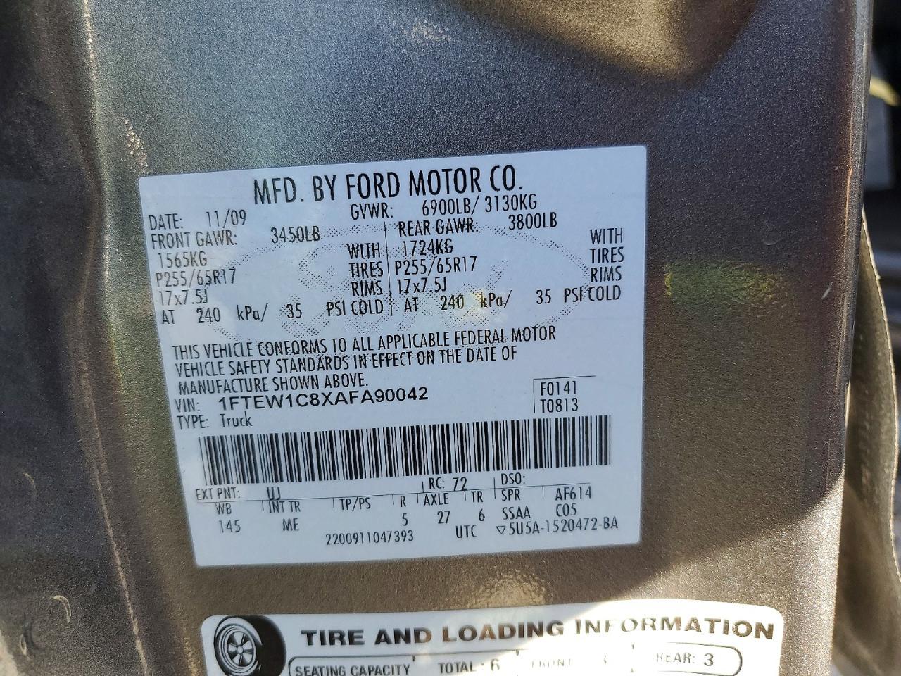 2010 Ford F150 Supercrew