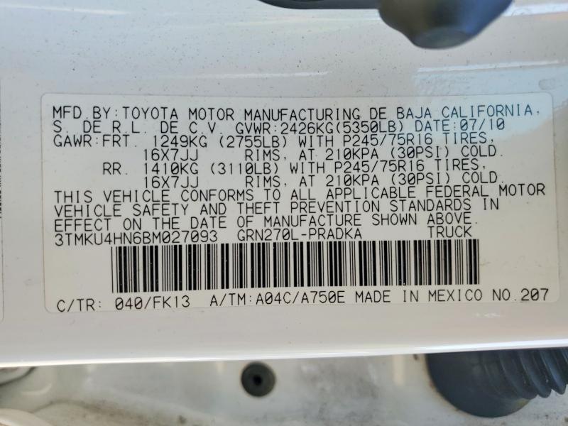 2011 Toyota Tacoma Prerunner V6