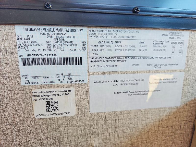 2020 Hurricane 2019 Ford Hurricane RV