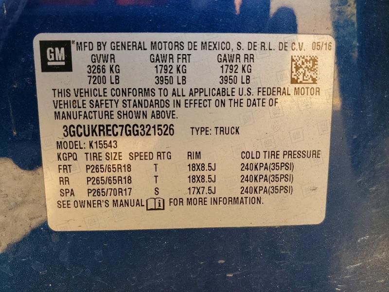 2016 Chevrolet Silverado K1500 LT