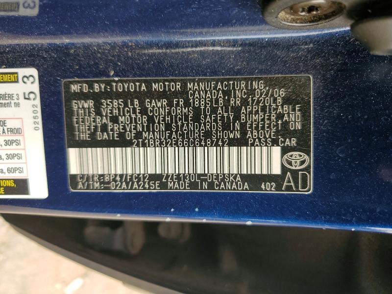 2006 Toyota Corolla s