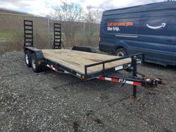 Salvage trucks for sale at Marlboro, NY auction: 2018 Pj Trailer 2018 PJ CE182 Equipment Trailer