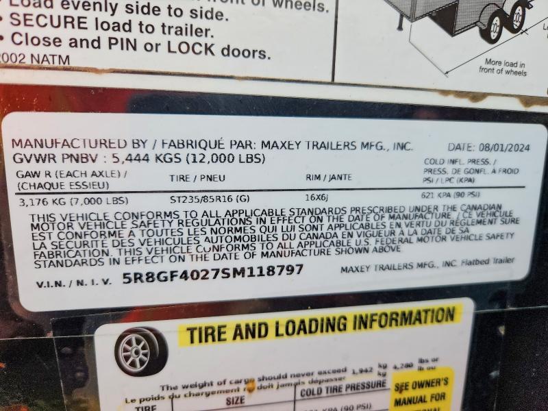 2025 Maxx D Equipment Trailer