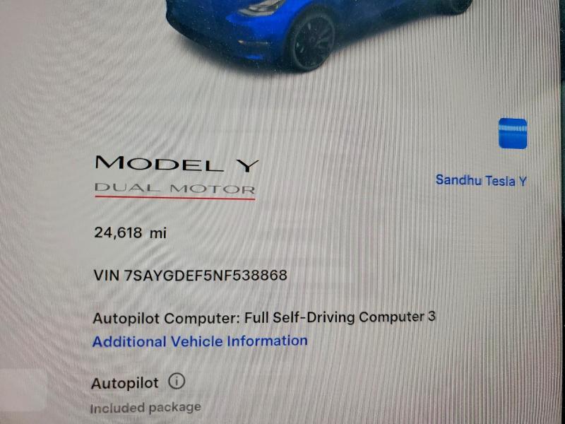 2022 Tesla Model y