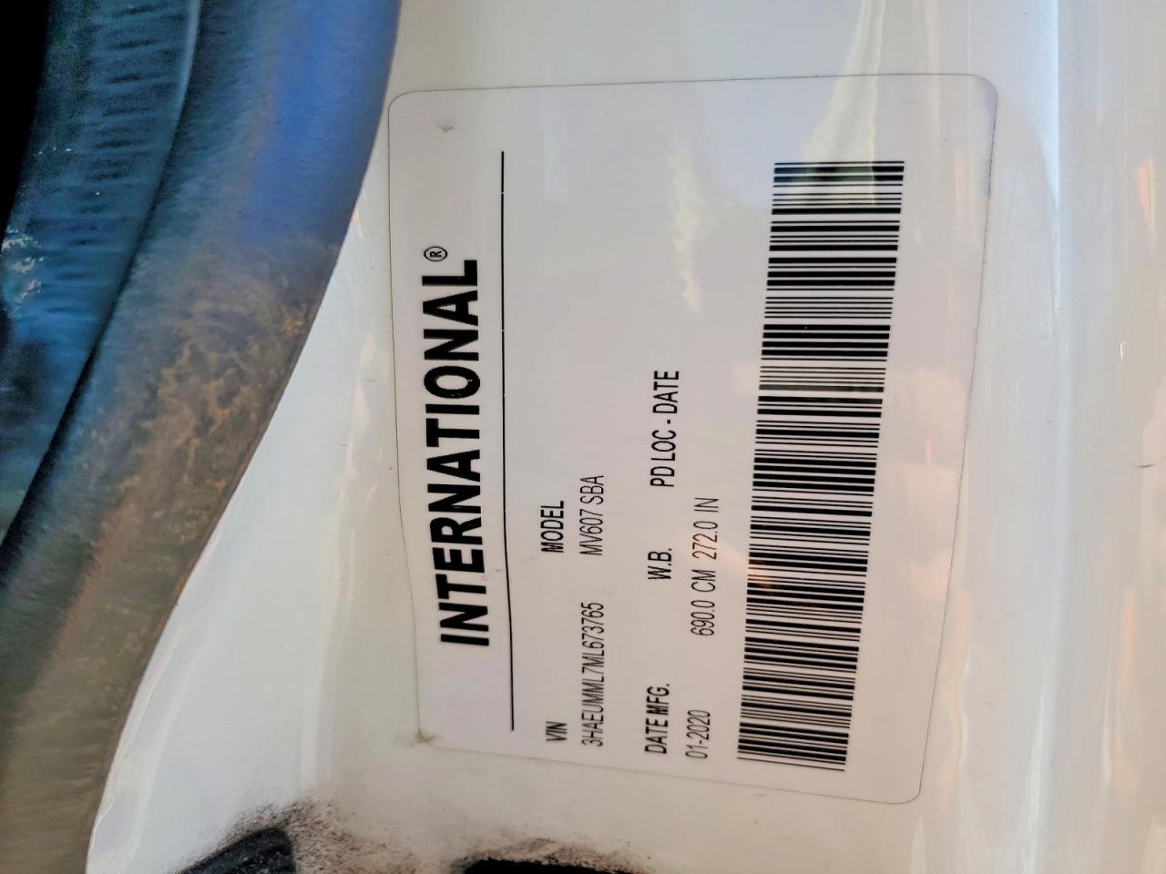 2021 International MV607 BOX Truck