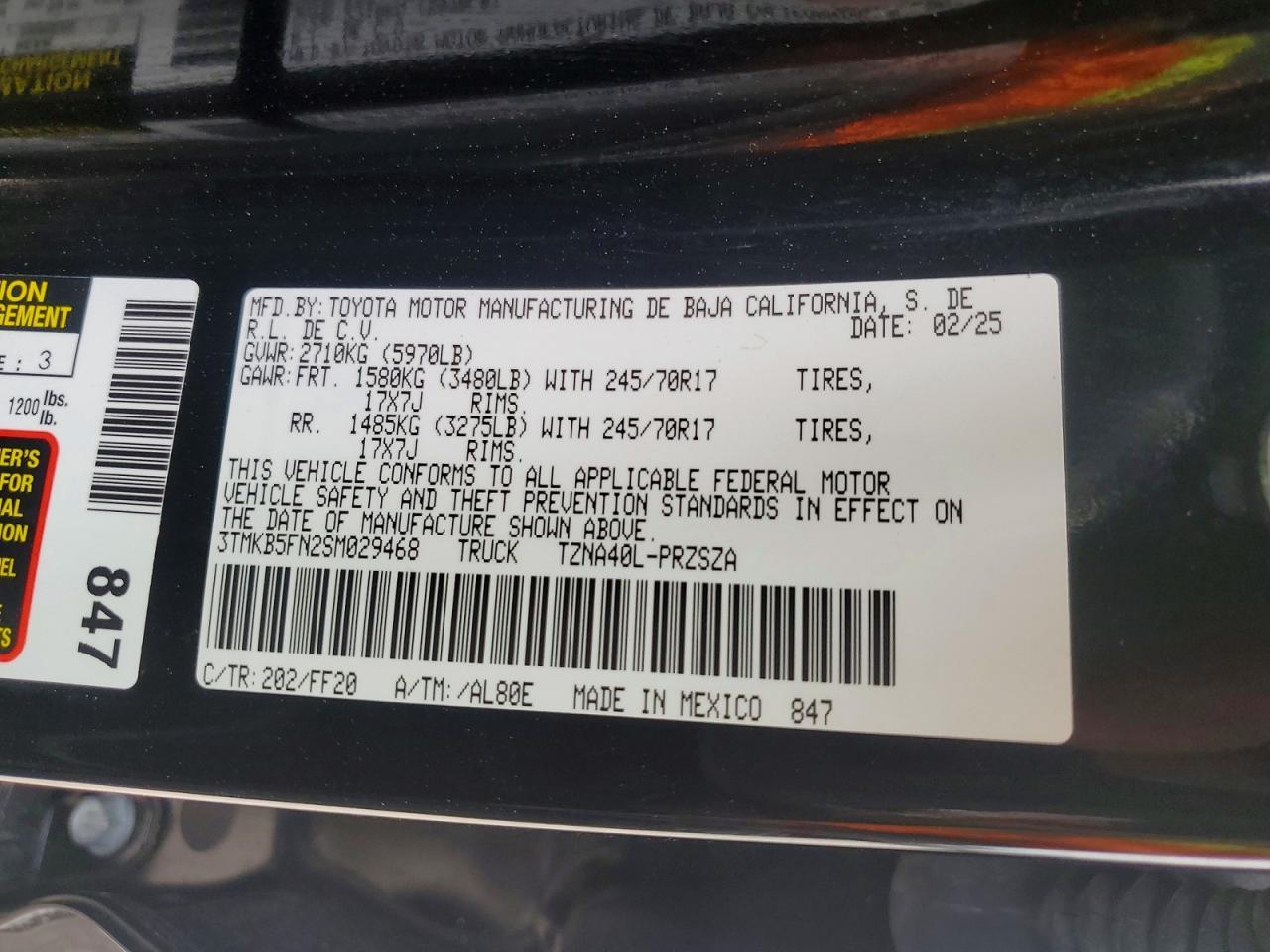 2025 Toyota Tacoma SR5