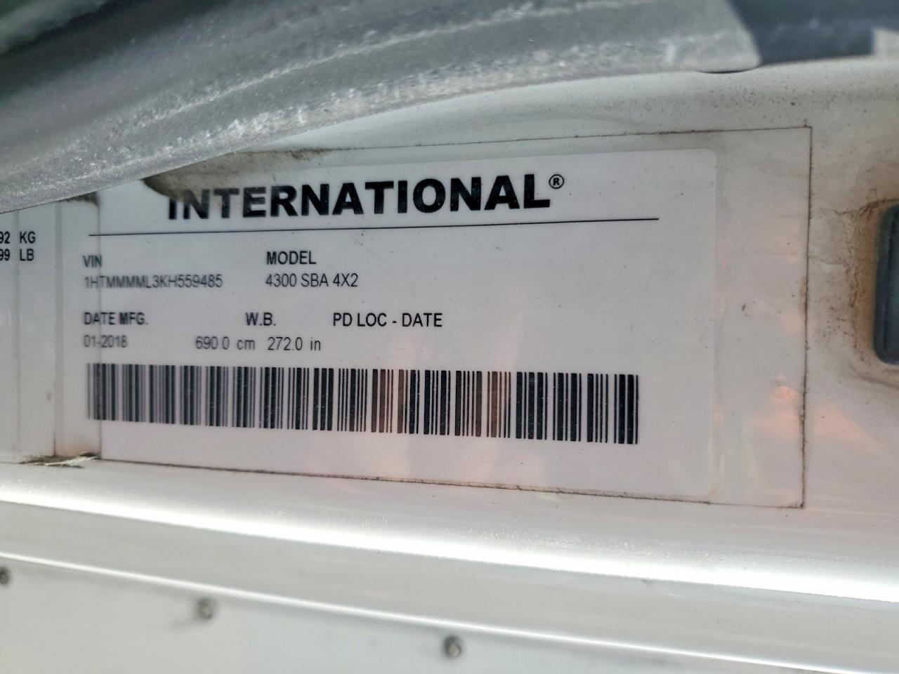 2019 International 4300 BOX Truck