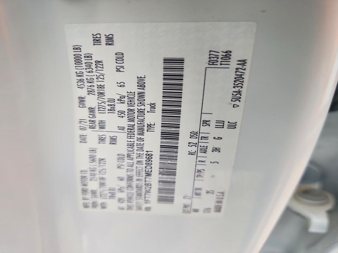 2021 Ford F250 Super Duty