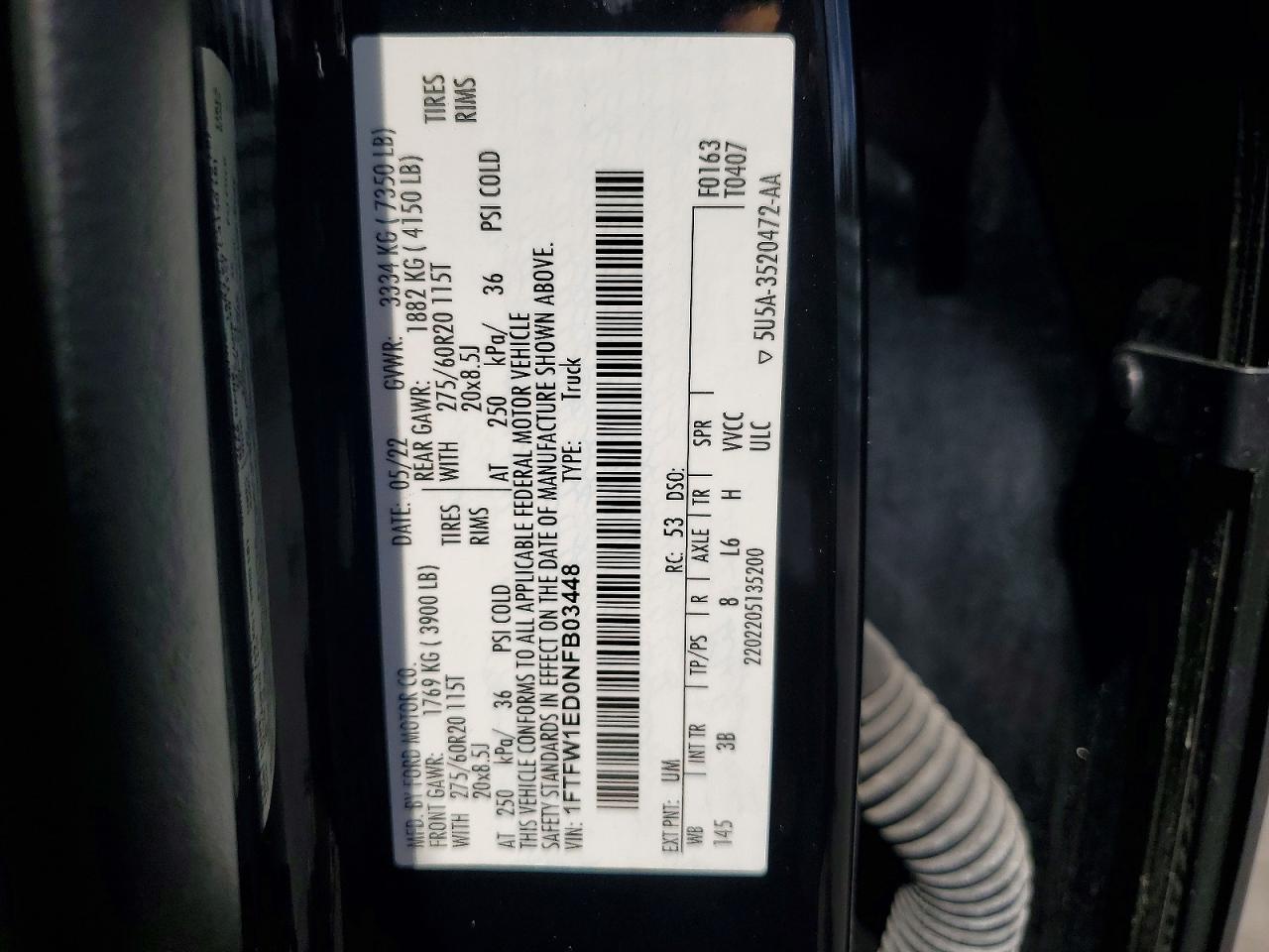 2022 Ford F150 Supercrew