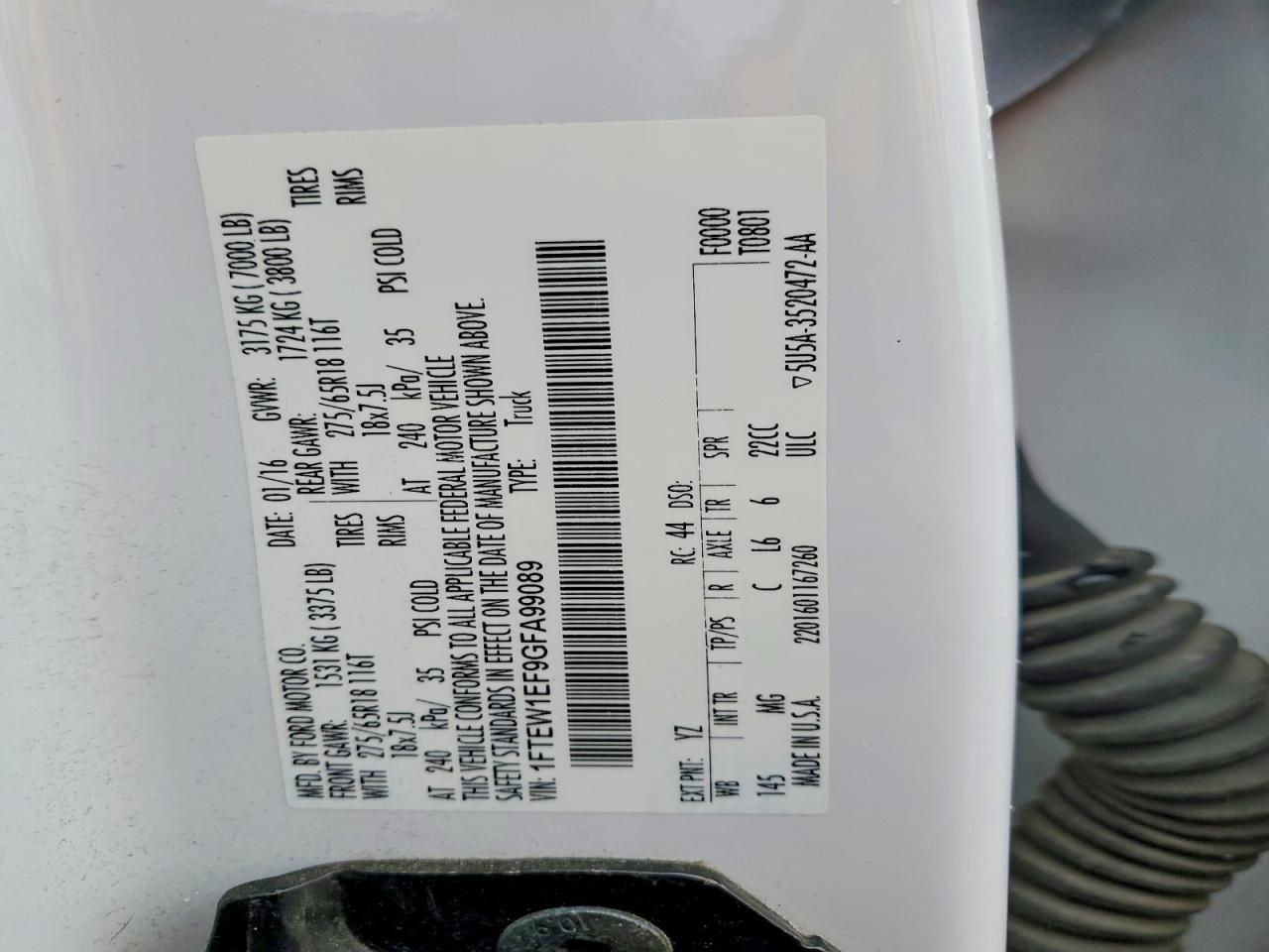 2016 Ford F150 Supercrew