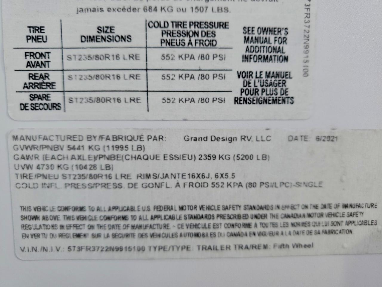 2022 Grand Design Reflection Camper