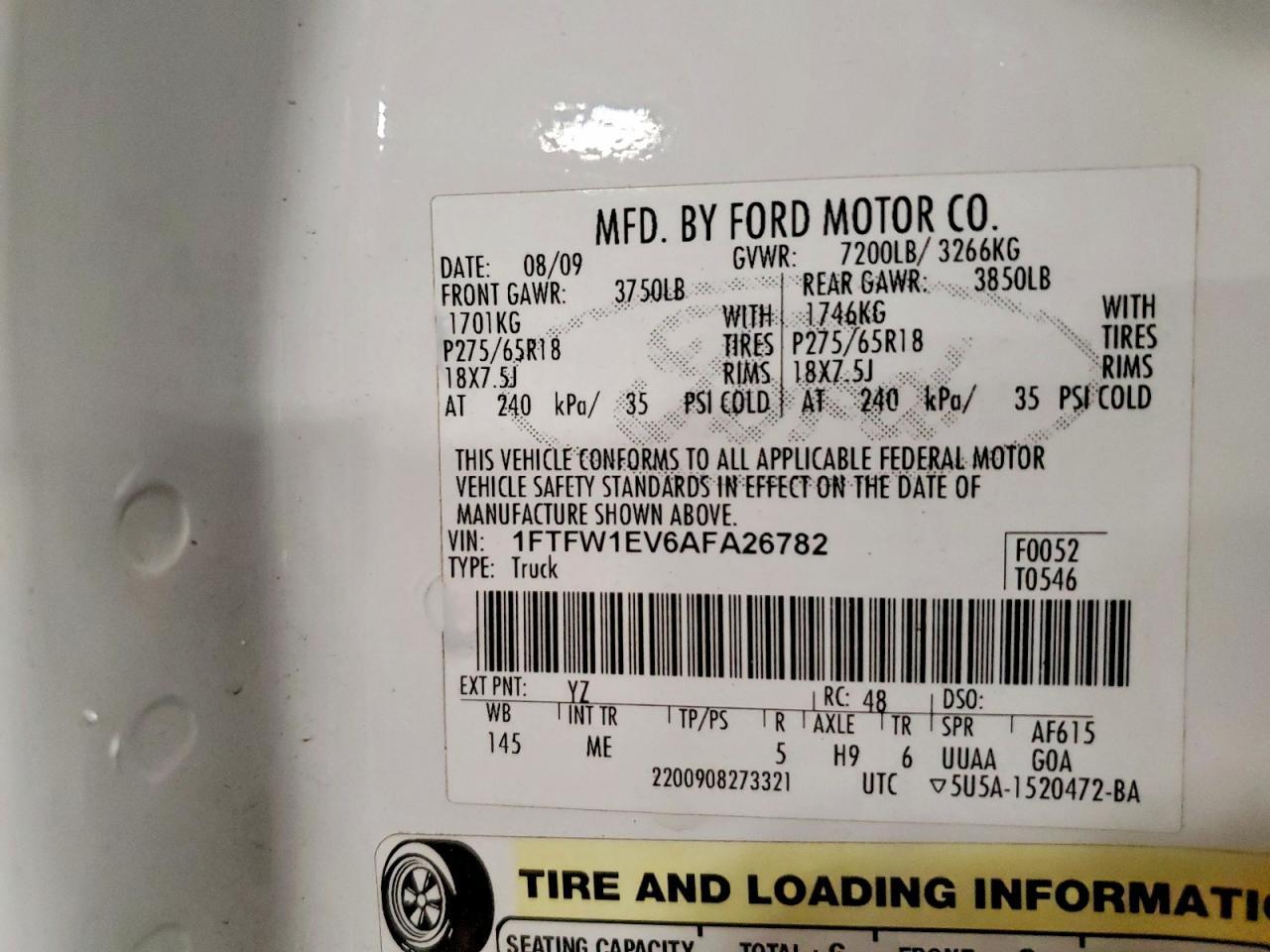2010 Ford F150 Supercrew