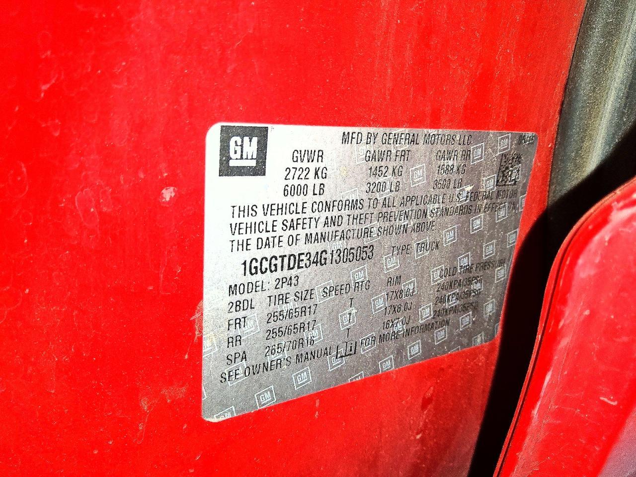 2016 Chevrolet Colorado Z71