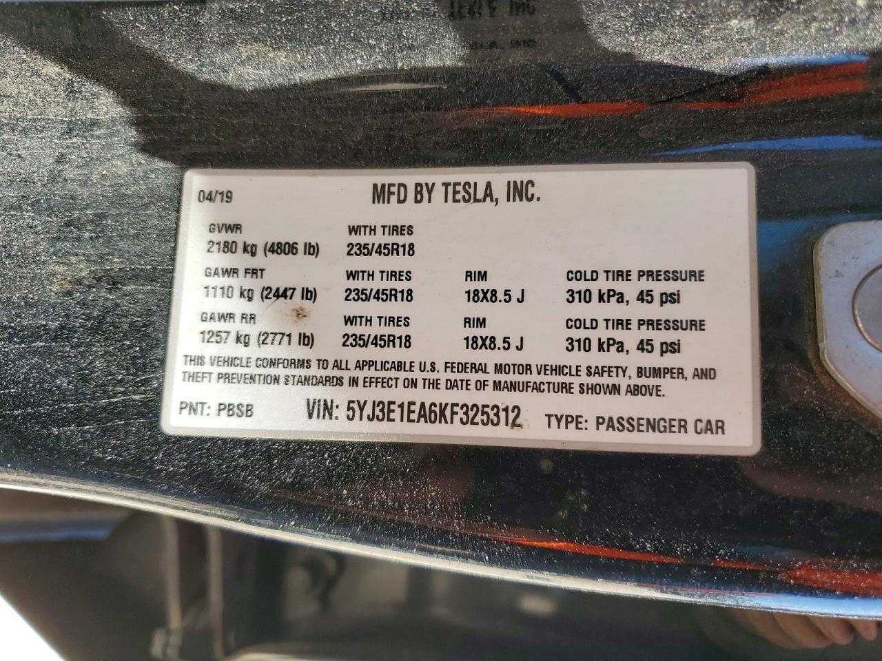 2019 Tesla Model 3