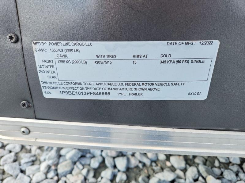 2023 Powerline Cargo 6X10SA Enclosed Cargo Trailer