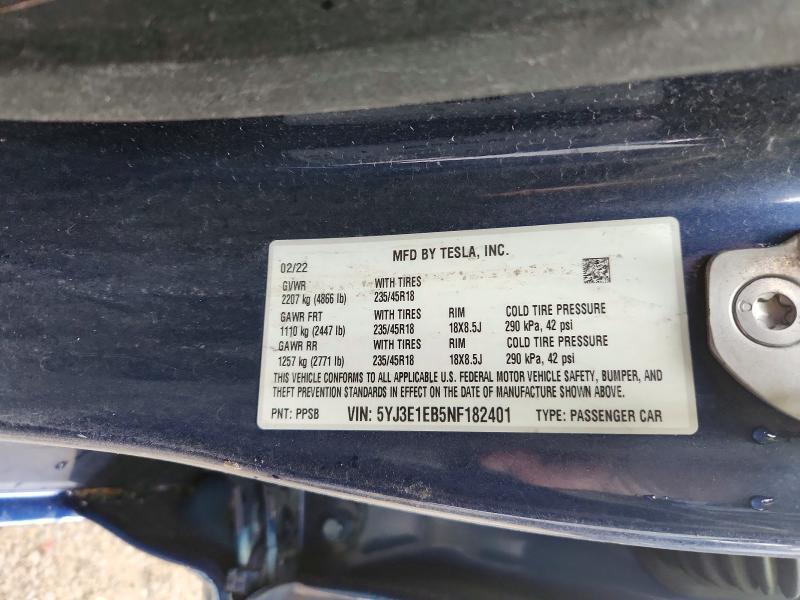 2022 Tesla Model 3