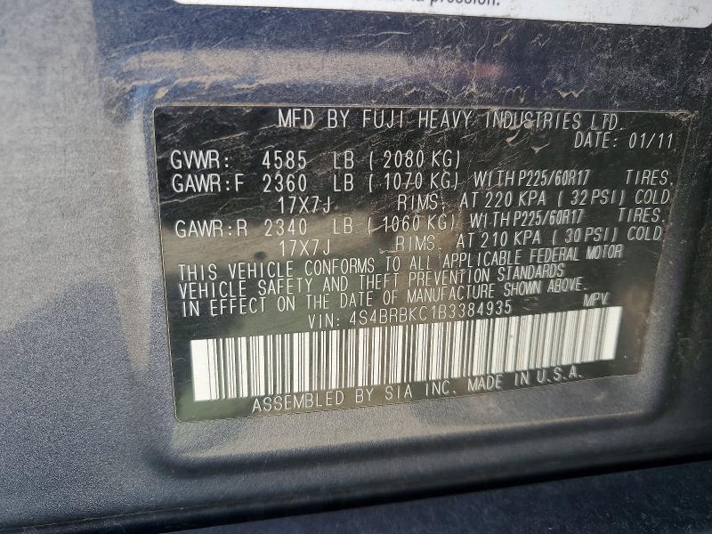 2011 Subaru Outback 2.5i Limited