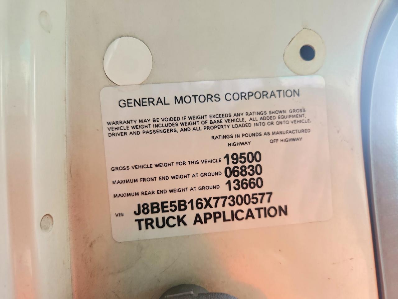 2007 Chevrolet W5500 BOX Truck