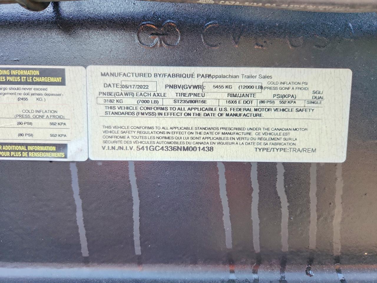 2022 Appalachian 2022 Appalchian Equipment Trailer