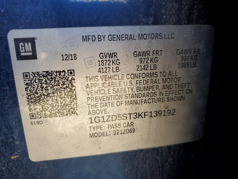 2019 Chevrolet Malibu lt