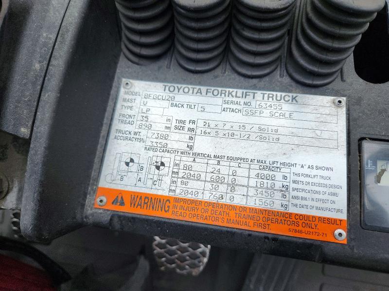 2014 Toyota TA 8FGCU20 Forklift