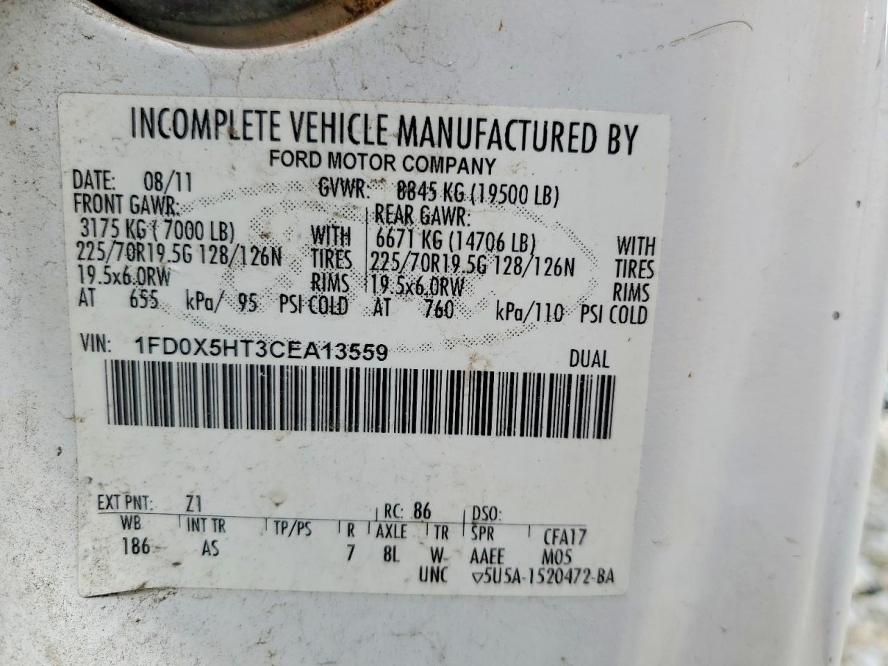 2012 Ford F550 Super Duty