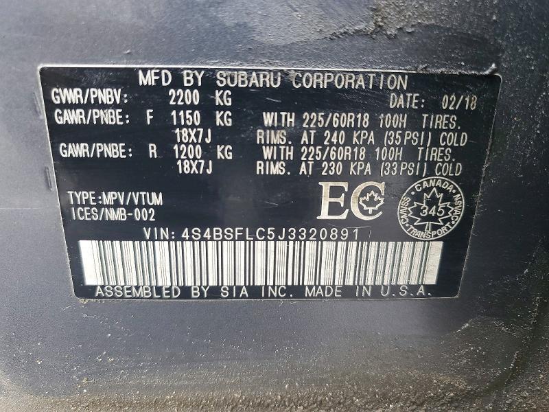 2018 Subaru Outback 3.6r Limited