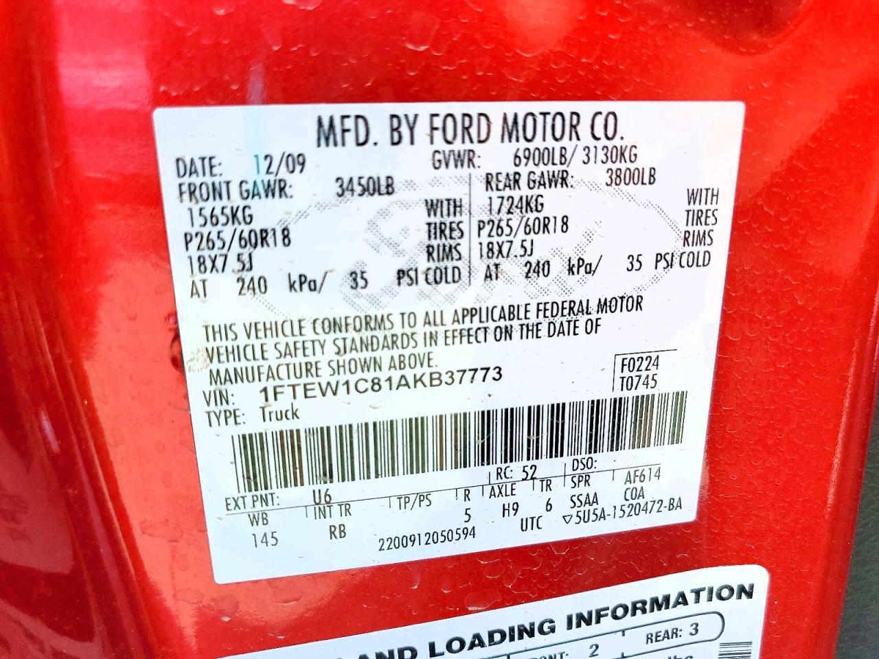 2010 Ford F150 Supercrew