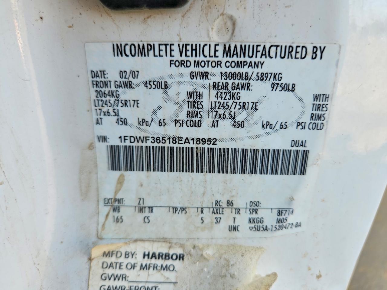 2008 Ford F350 Super Duty Utility / Service Truck