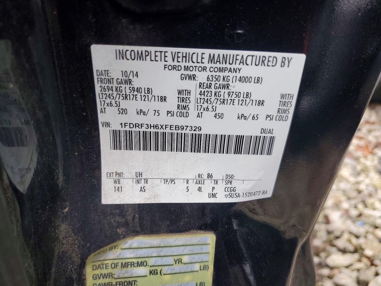 2015 Ford F350 Super Duty Dump Truck