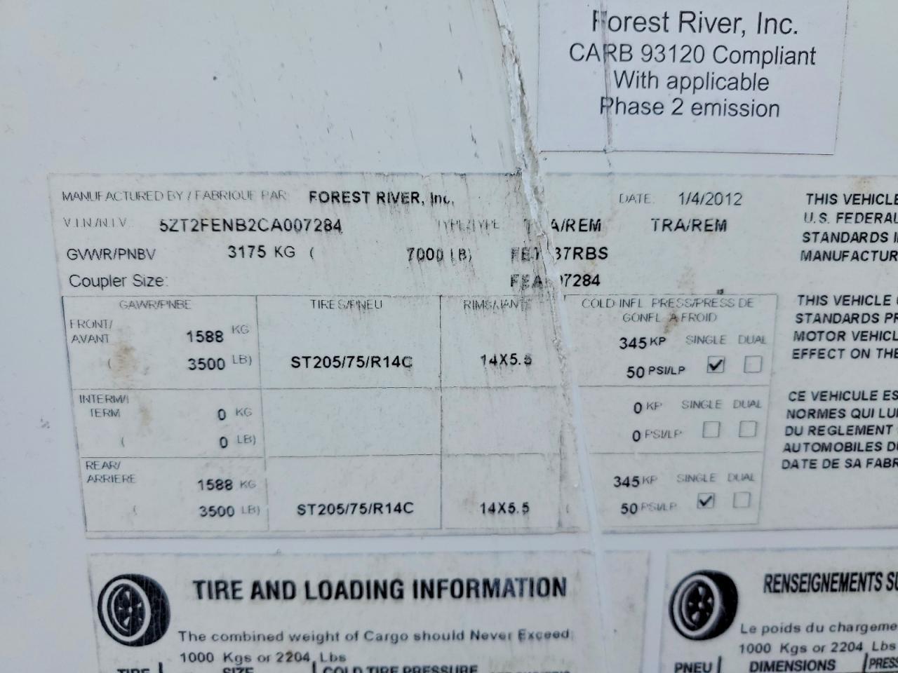 2012 Fore - Foresriver 2012 Forest River Coachman Camper