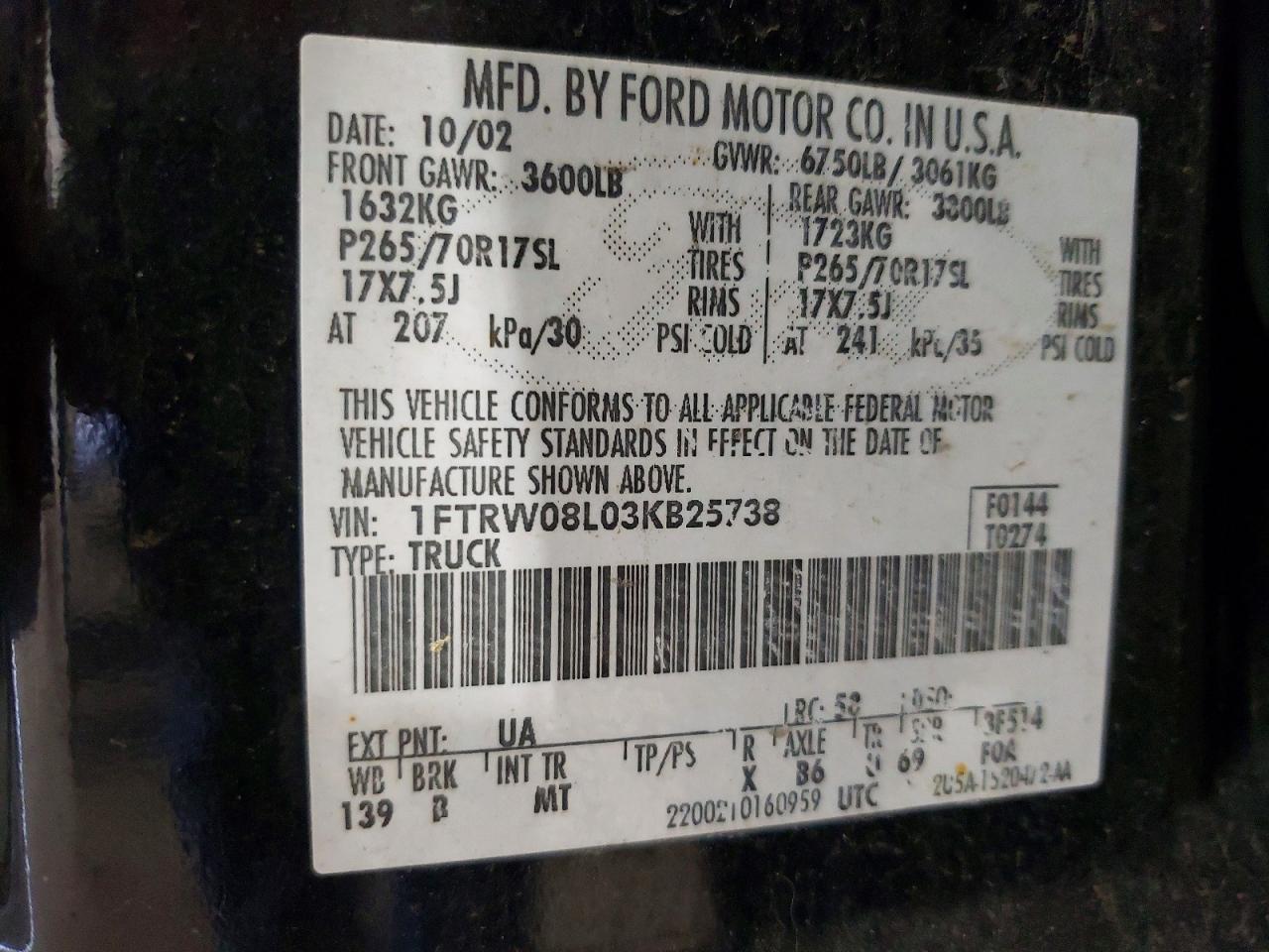 2003 Ford F150 Supercrew