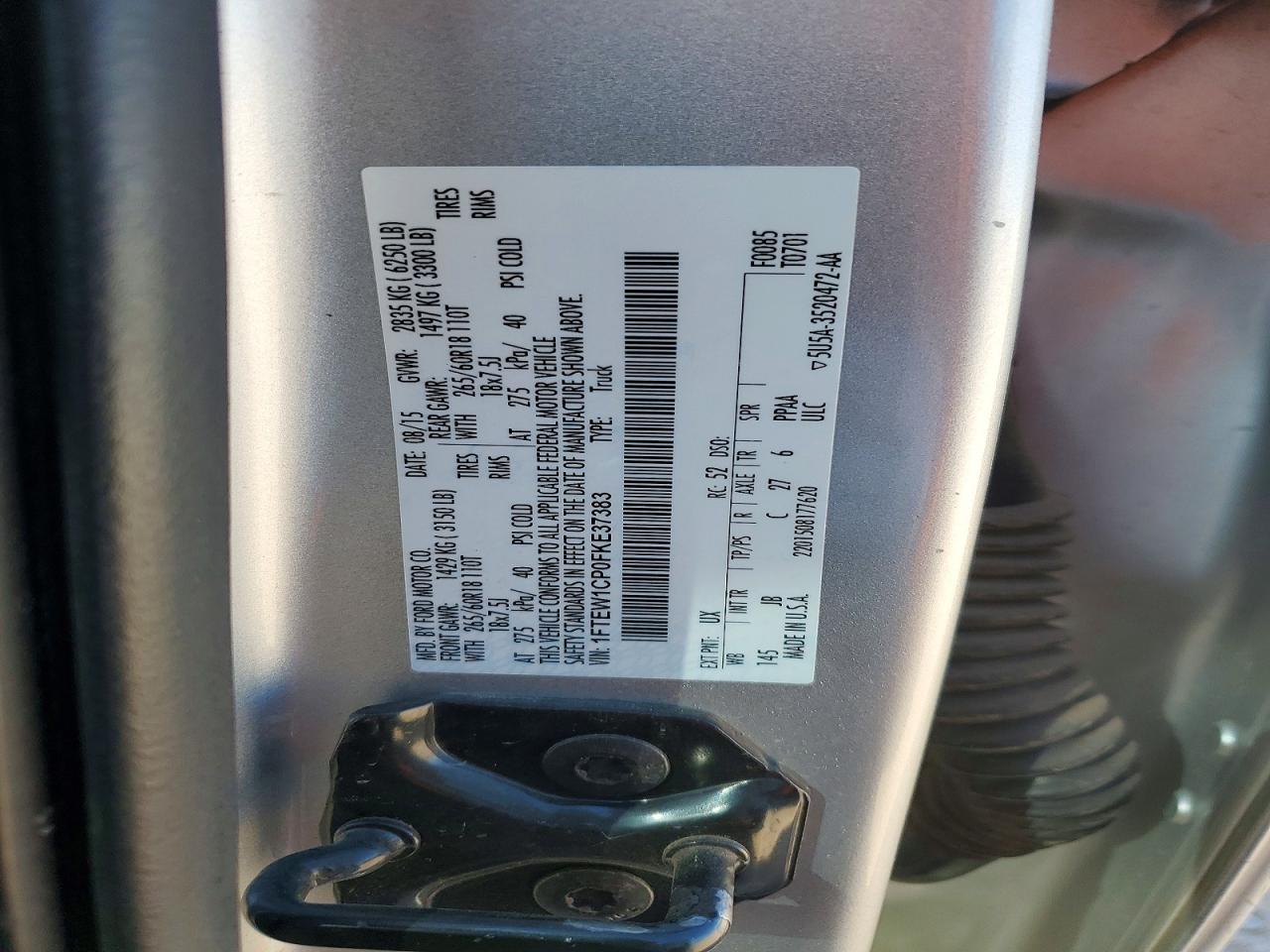 2015 Ford F150 Supercrew
