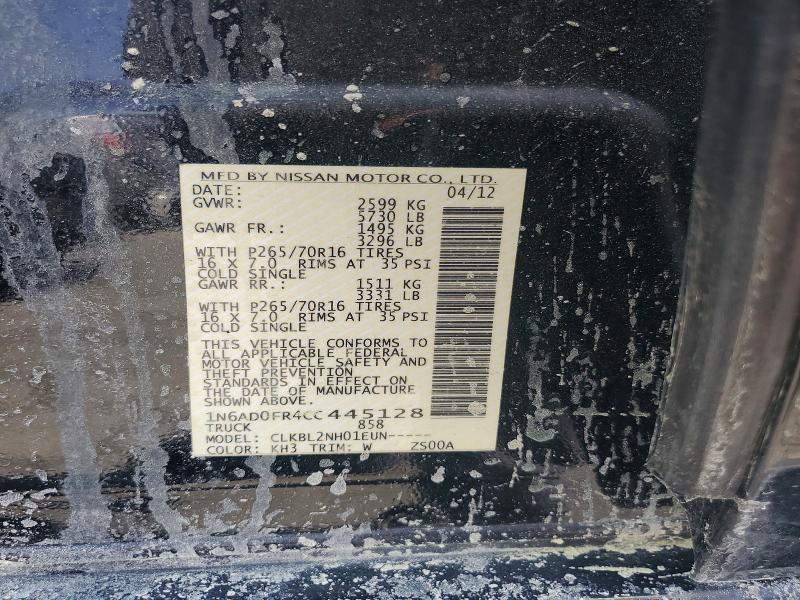 2012 Nissan Frontier SV V6