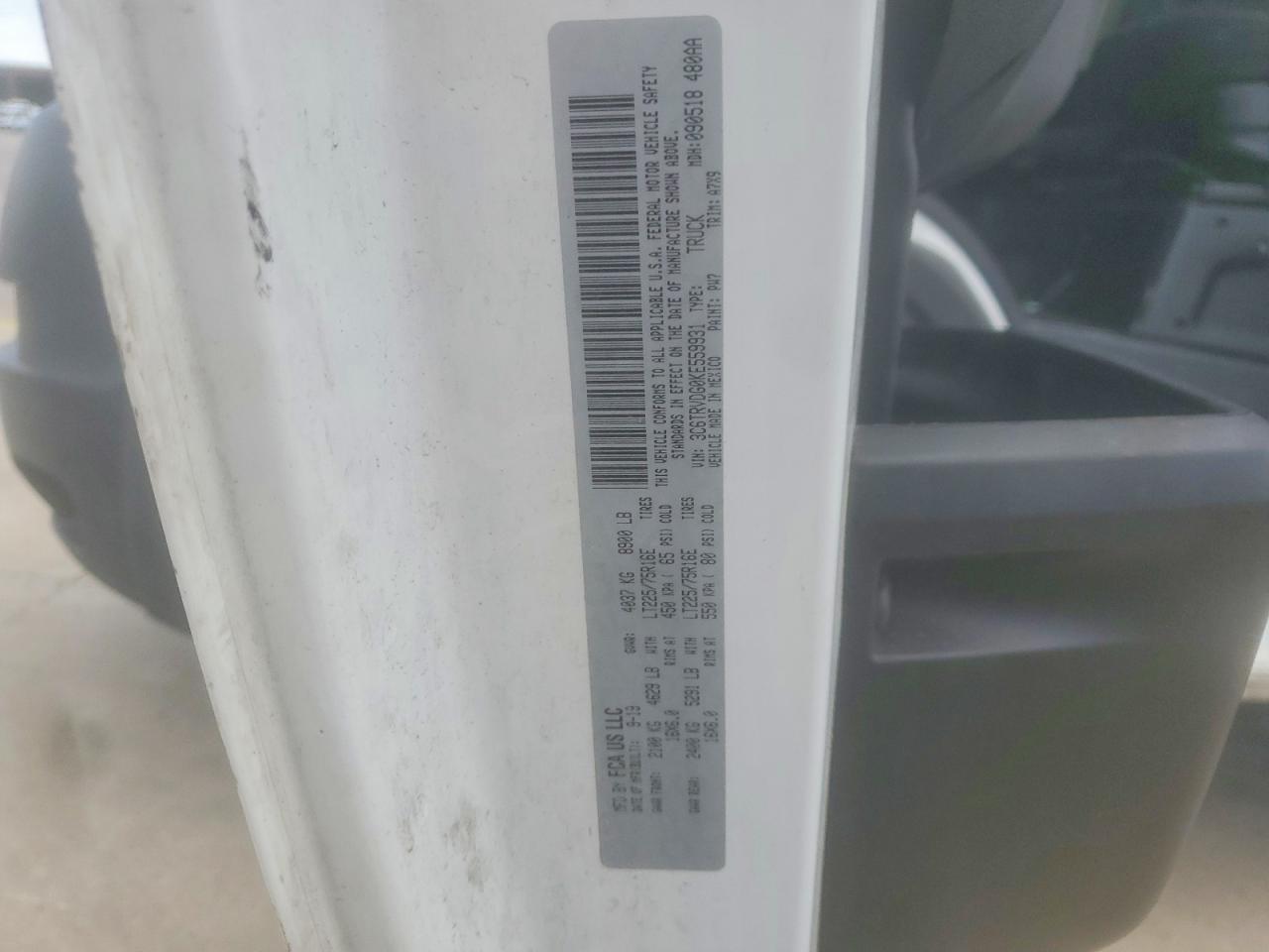 2019 Dodge RAM Promaster 2500-Cargo Van ** Clean Title * RE