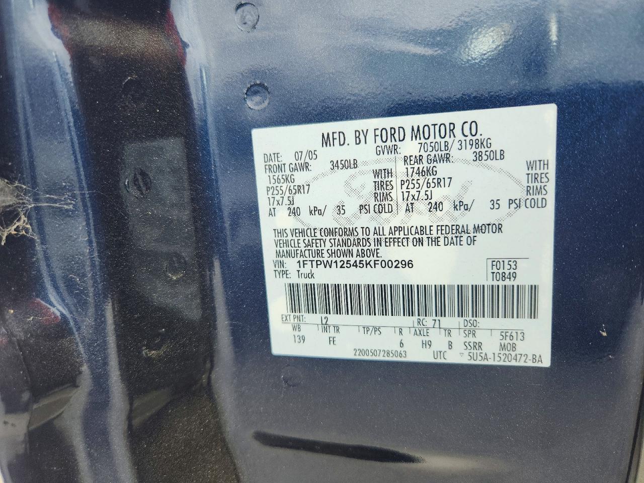 2005 Ford F150 Supercrew