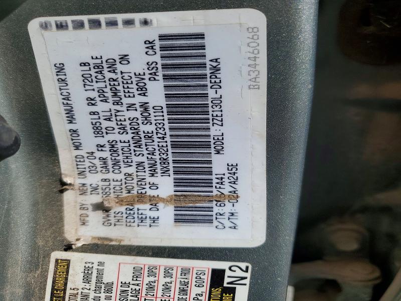 2004 Toyota Corolla le