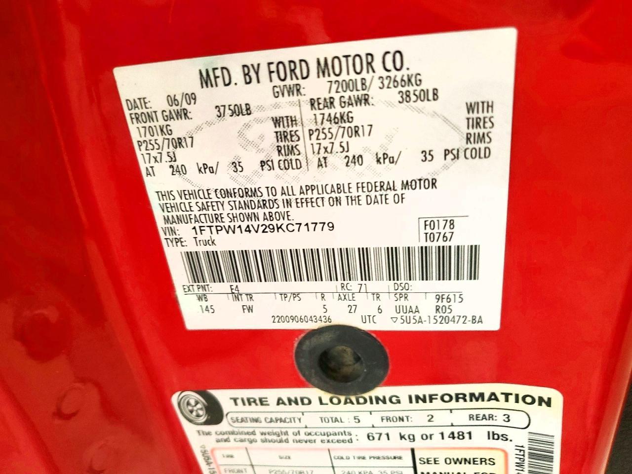 2009 Ford F150 Supercrew