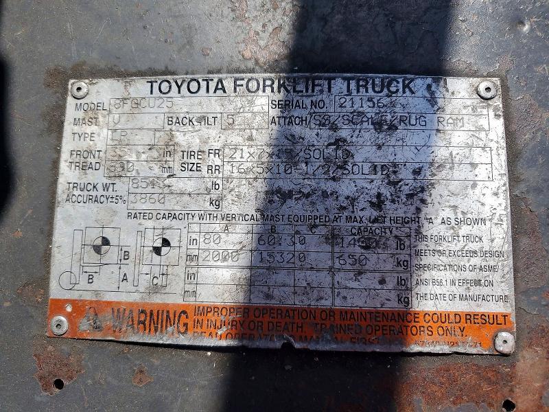 2008 Toyota 8FGCU25 Forklift