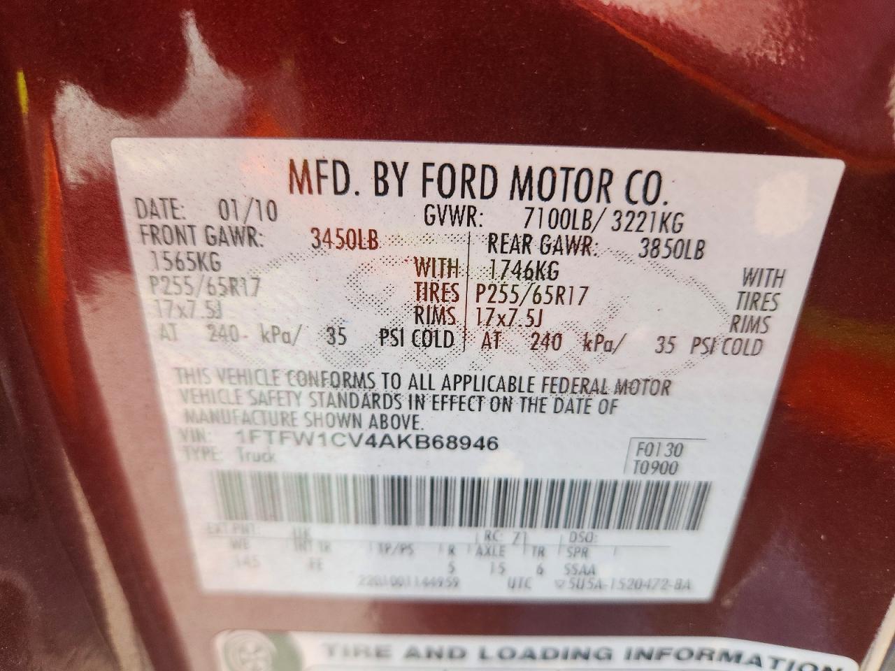 2010 Ford F150 Supercrew