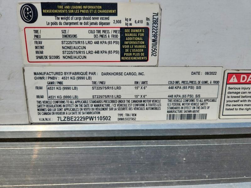 2023 Darkhorse Cargo DHW8.5X22TA52 Enclosed Cargo Trailer