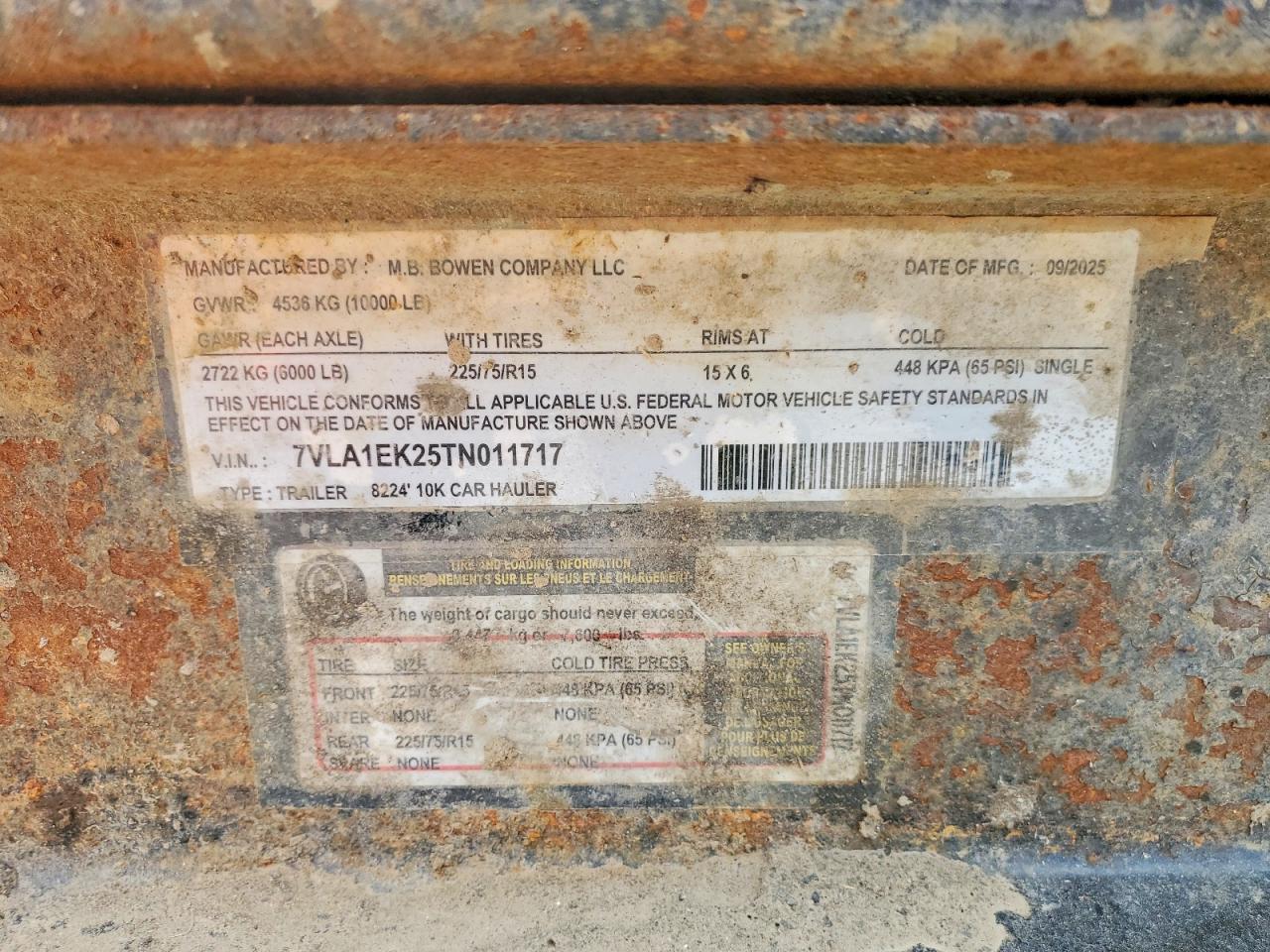 2026 Mb Bowen Equipment Trailer