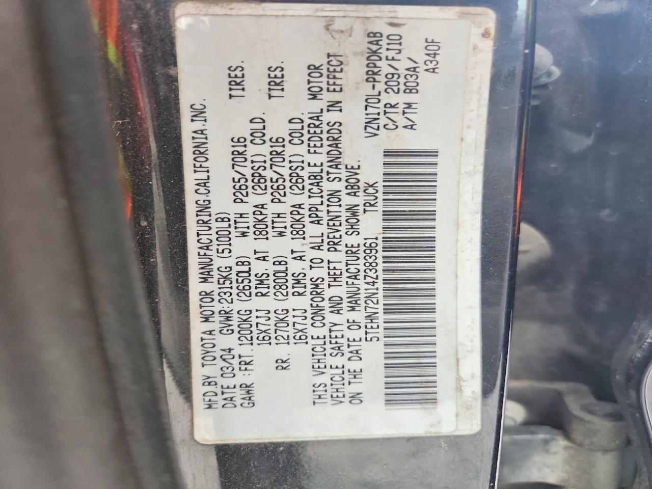 2004 Toyota Tacoma V6
