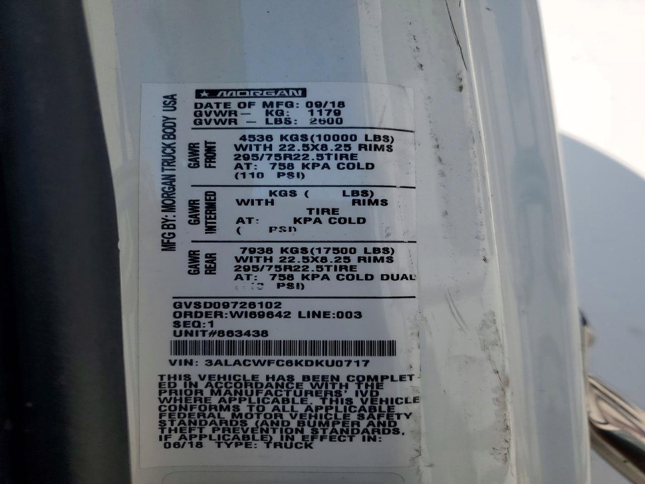 2019 Freightliner Business Class M2 BOX Truck