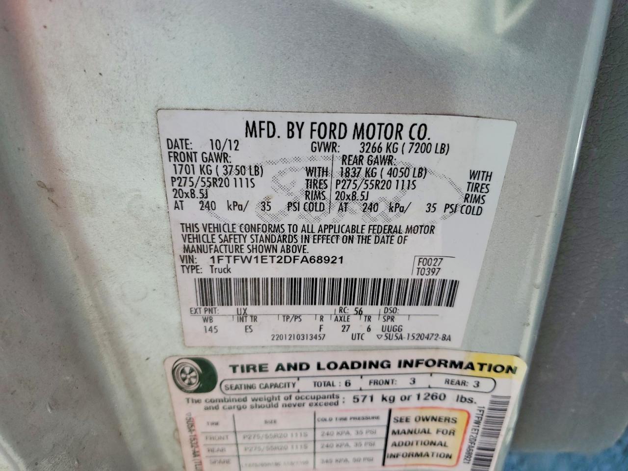 2013 Ford F150 Supercrew