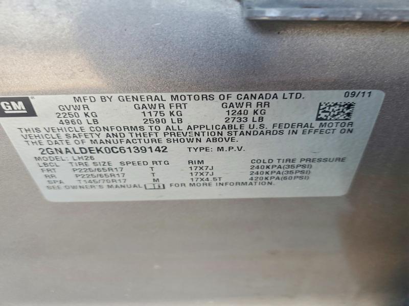 2012 Chevrolet Equinox lt