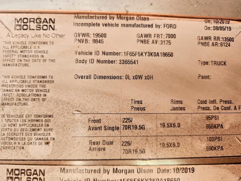 2019 Ford 1220 Delivery Truck