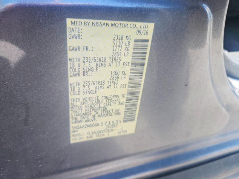 2016 Nissan Murano sv