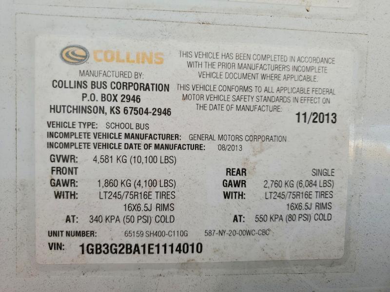 2014 Collins Bantam G3500-School Bus
