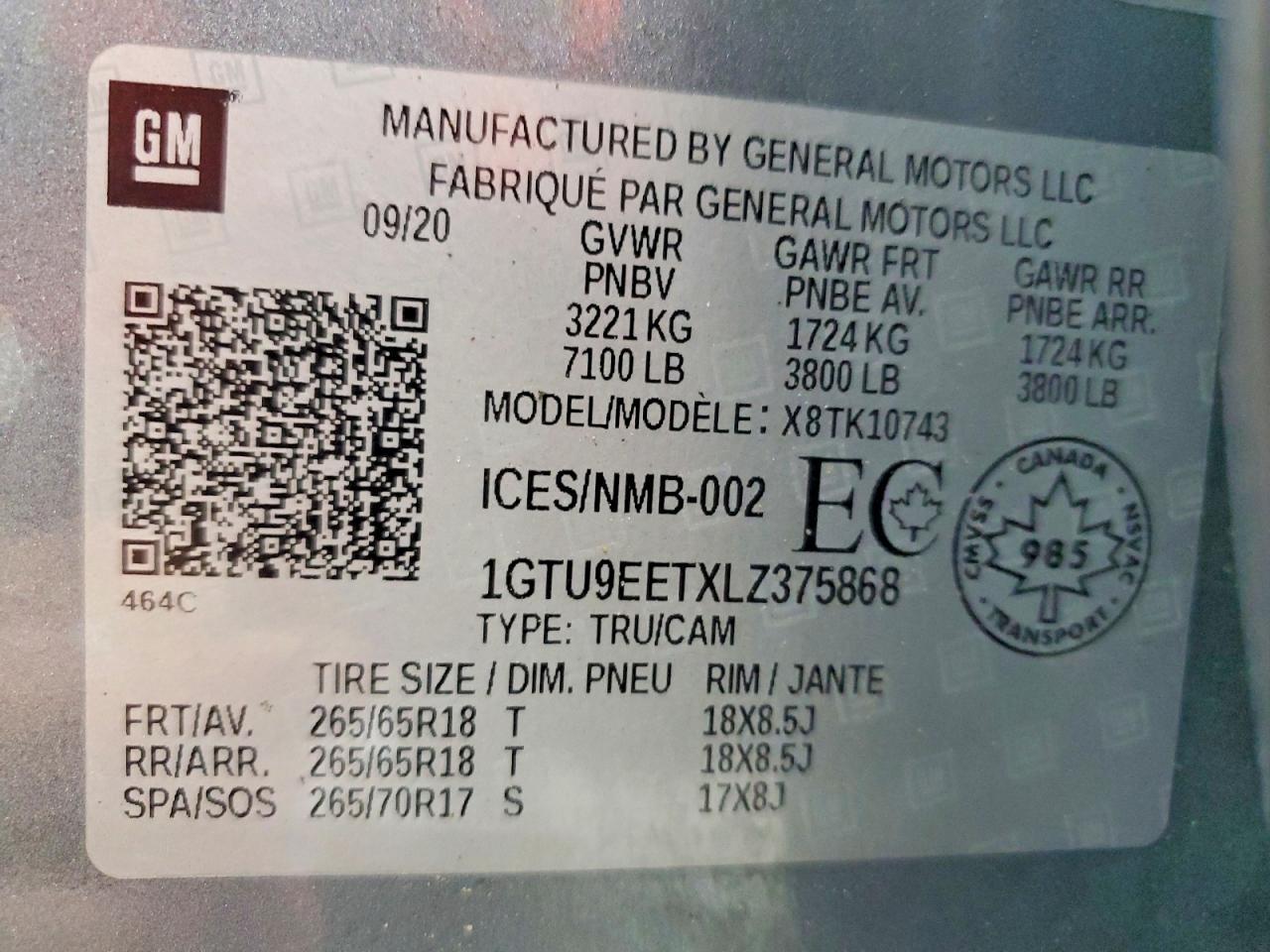 2020 GMC Sierra K1500 AT4